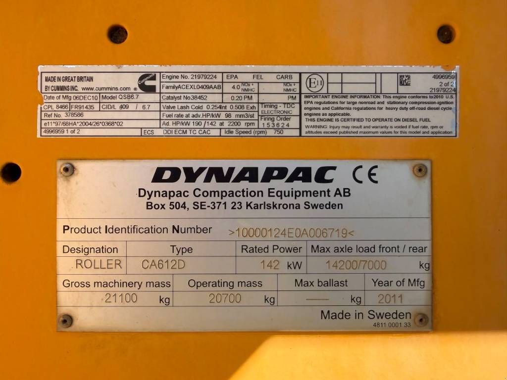 Packer & Walze van het type Sonstige Dynapac CA612D, Gebrauchtmaschine in Venlo (Foto 8)