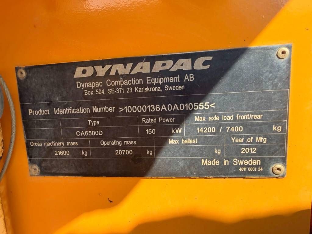 Packer & Walze typu Sonstige Dynapac CA6500D, Gebrauchtmaschine w Venlo (Zdjęcie 10)