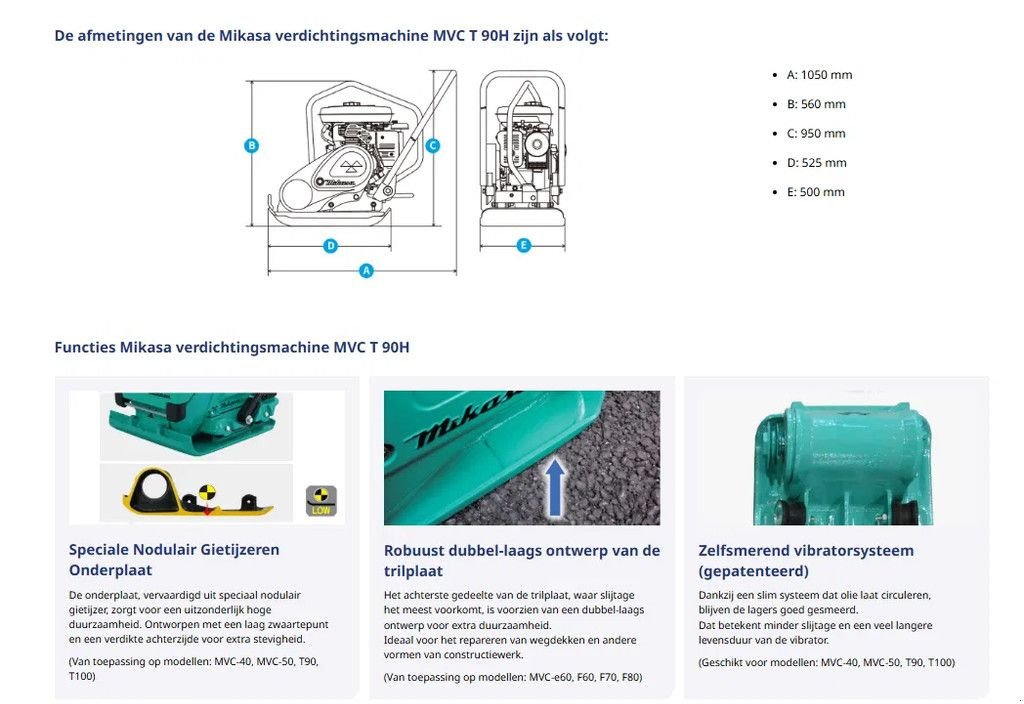 Packer & Walze типа Sonstige Mikasa MVC T90H trilplaat Nieuw!, Neumaschine в Kwintsheul (Фотография 6)