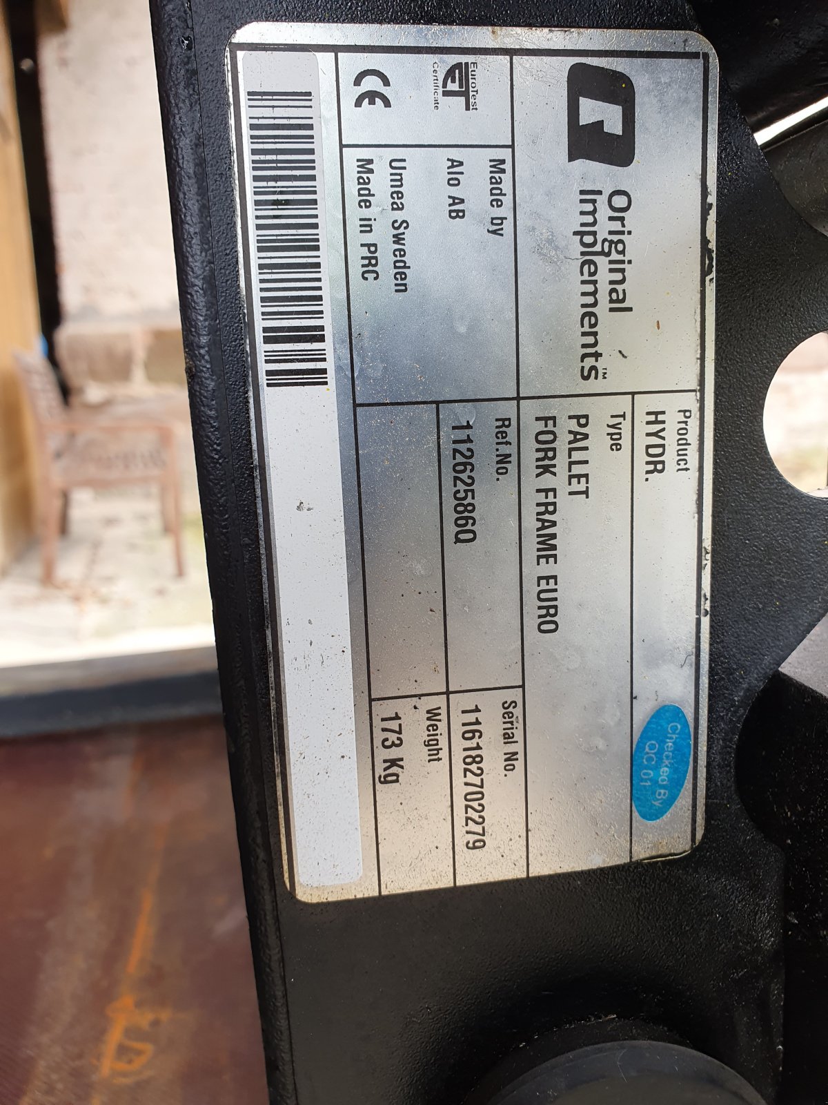 Palettengabel des Typs Alö 2,5 to, Gebrauchtmaschine in Diespeck (Bild 3)