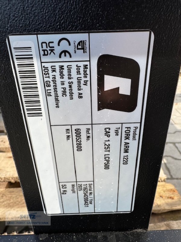 Palettengabel typu Quicke Palettengabel 2,5 to. - 1220 mm, Neumaschine v Lindenfels-Glattbach (Obrázek 3)