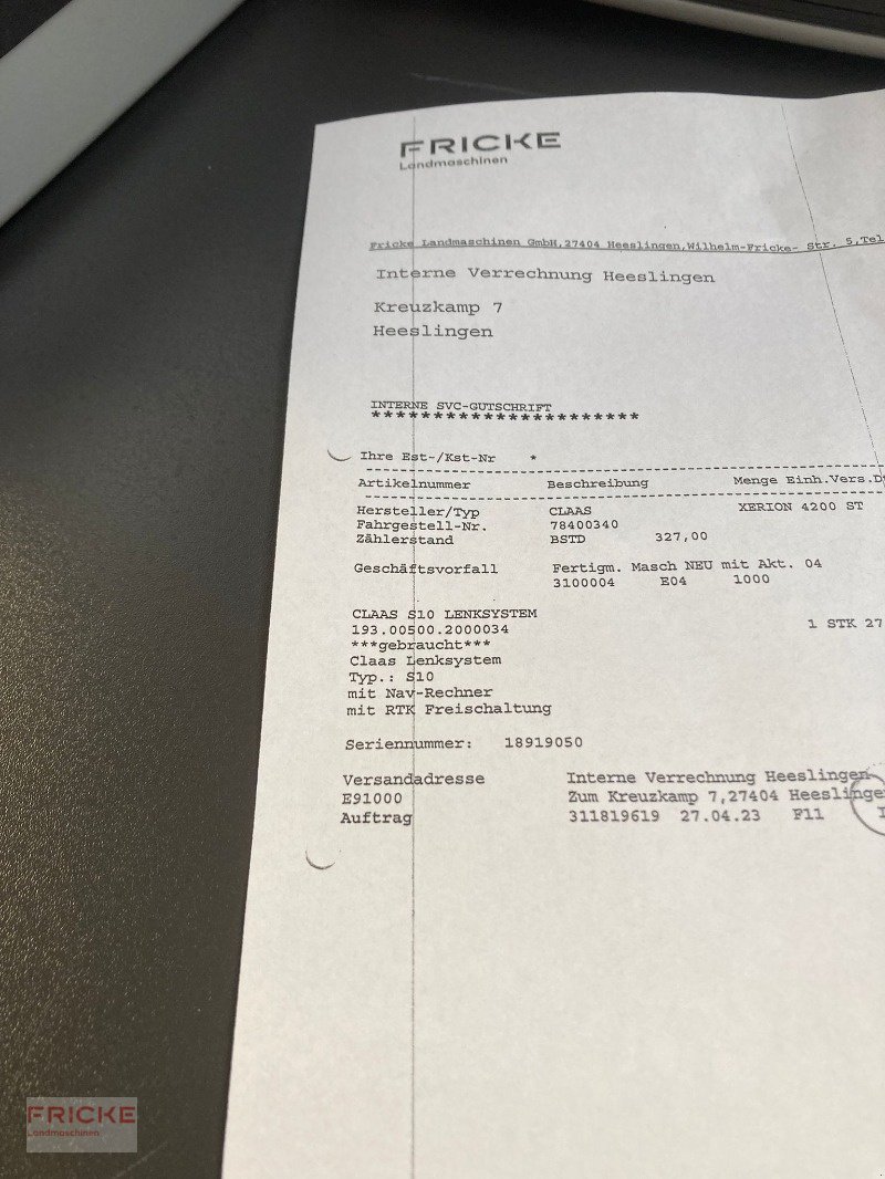 Parallelfahr-System του τύπου CLAAS S10 RTK mit Navigationsrechner, Gebrauchtmaschine σε Bockel - Gyhum (Φωτογραφία 2)