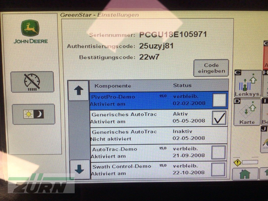 Parallelfahr-System tip John Deere Display GS2 1800 AutoTrac, Gebrauchtmaschine in Rot am See (Poză 4)