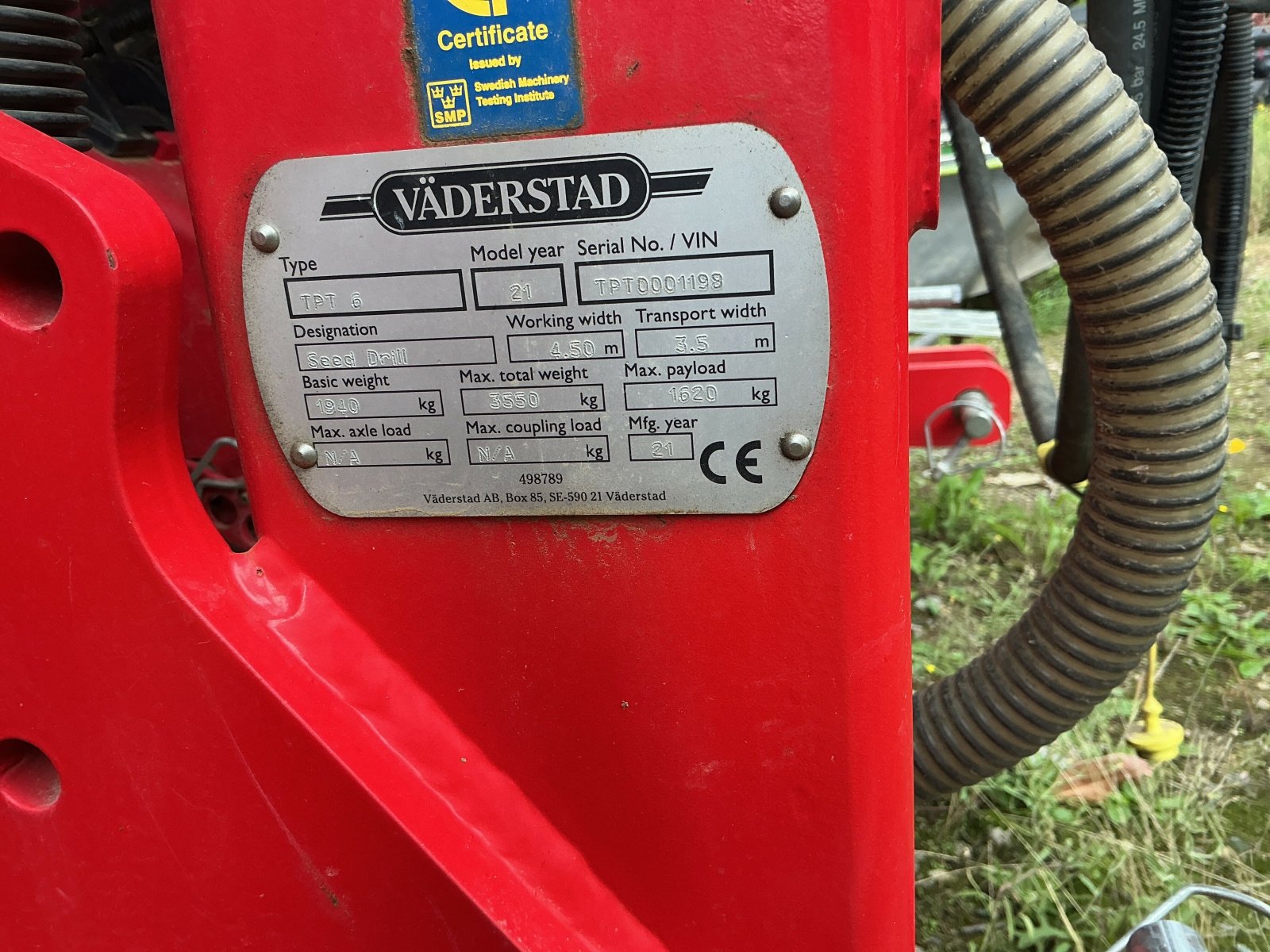 Pflanzmaschine Türe ait Väderstad SEMOIR TEMPO TPT6, Gebrauchtmaschine içinde ST CLEMENT DE LA PLACE (resim 7)