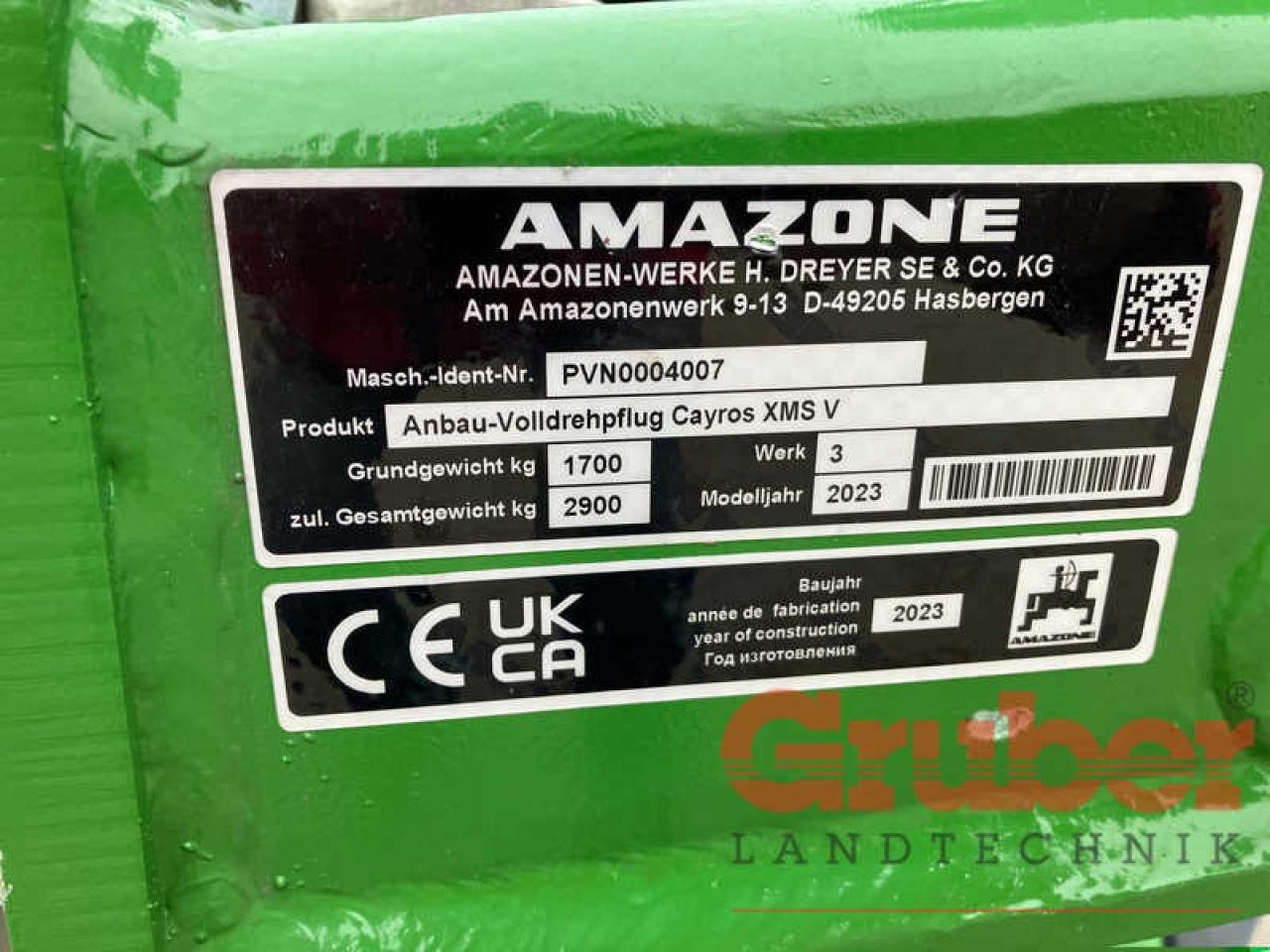 Pflug des Typs Amazone Cayros XMS 4-1050 V erweiterbar, Neumaschine in Ampfing (Bild 4)