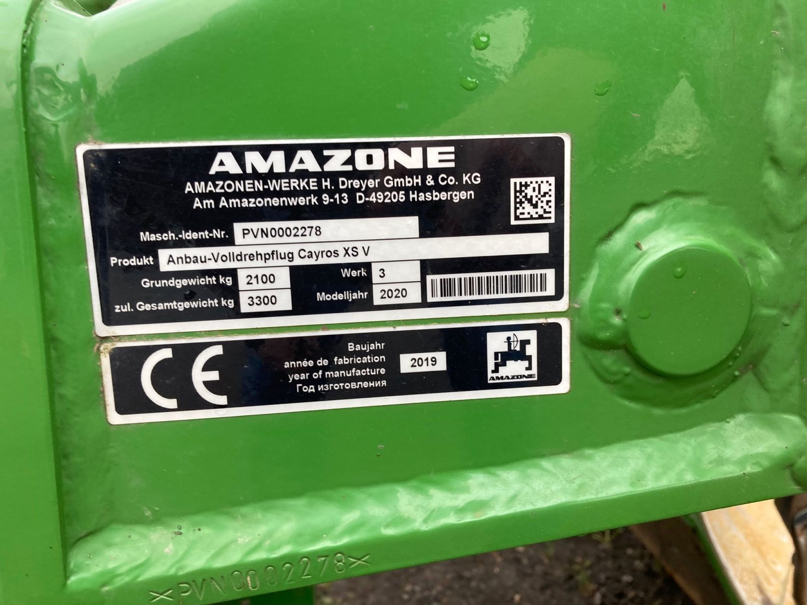 Pflug des Typs Amazone Cayros XS 1050 SB V RH82, Gebrauchtmaschine in Lohe-Rickelshof (Bild 7)