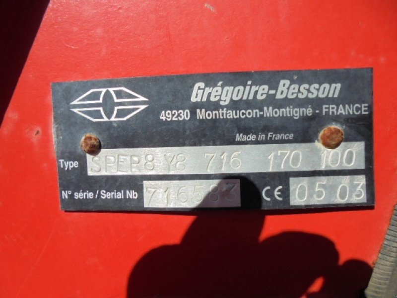 Pflug del tipo Gregoire-Besson Sper.Y8, Gebrauchtmaschine en Rønde (Imagen 4)