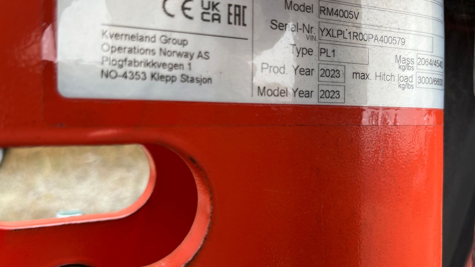 Pflug типа Kubota RM 4005V 4 Furet Variomat kraftig model, Gebrauchtmaschine в Borre (Фотография 6)
