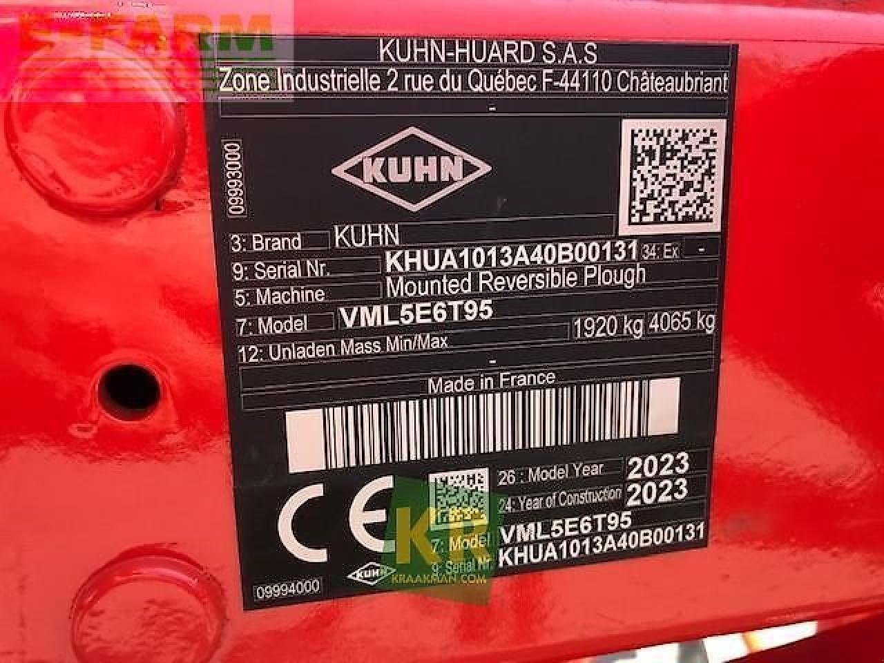 Pflug Türe ait Kuhn vari master #28242, Gebrauchtmaschine içinde STEENBERGEN (resim 7)