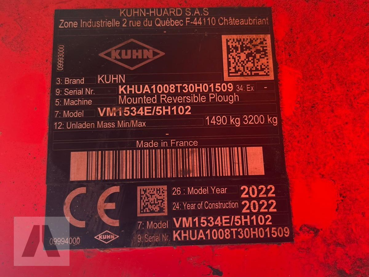 Pflug del tipo Kuhn VM153 4E/5H 102, Gebrauchtmaschine en Regensburg (Imagen 8)