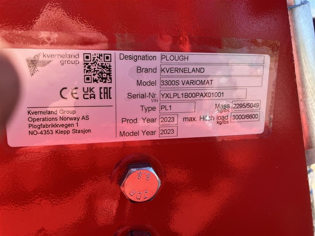 Pflug typu Kverneland 3300 S, Gebrauchtmaschine v Hurup Thy (Obrázek 9)