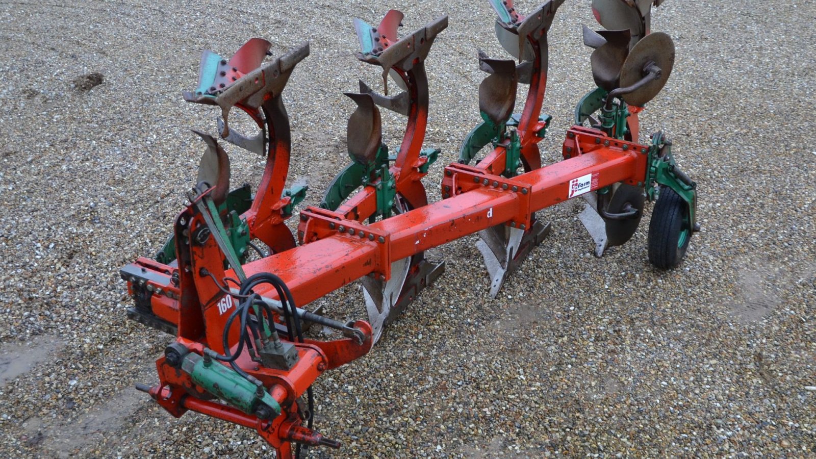 Pflug des Typs Kverneland 4E14″ 4 furet - 160 - krop 8 90 % muldplader, Gebrauchtmaschine in Vils, Mors (Bild 1)