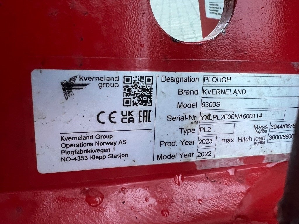 Pflug des Typs Kverneland 6300, Gebrauchtmaschine in Mern (Bild 9)