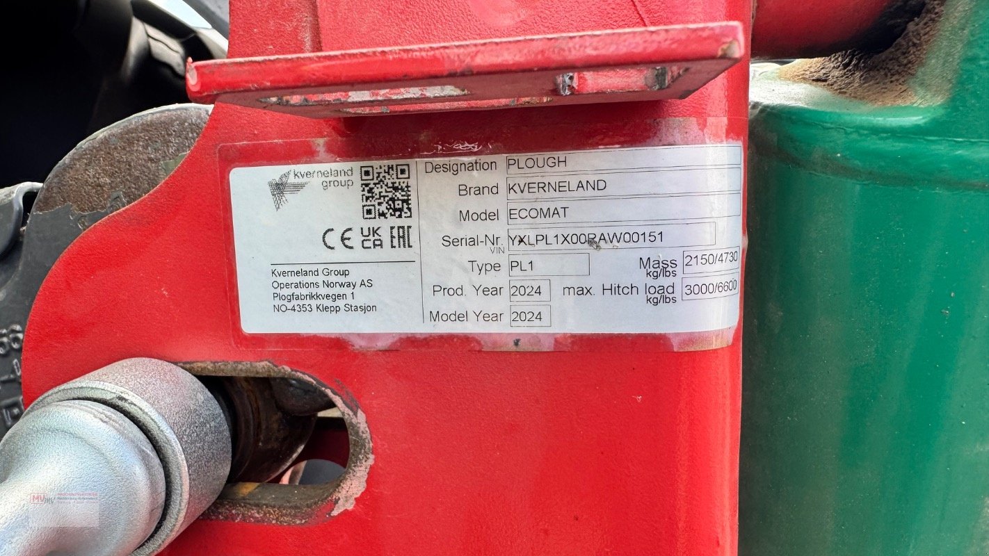 Pflug tip Kverneland ECOMAT 65 PL1 7-Schar Vorführmaschine, Gebrauchtmaschine in Neubrandenburg (Poză 18)
