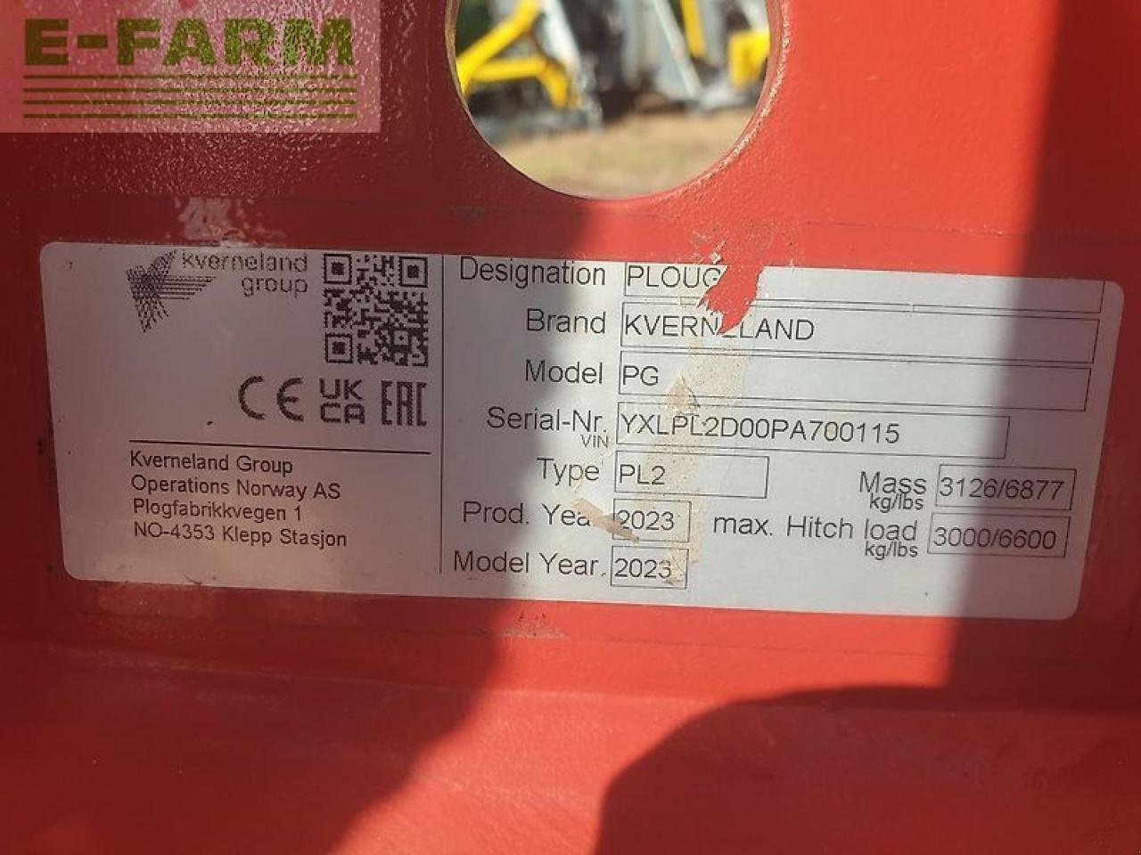 Pflug от тип Kverneland pg 100-6 mit packerarm, Gebrauchtmaschine в NEUENDORF AM SPECK (Снимка 4)