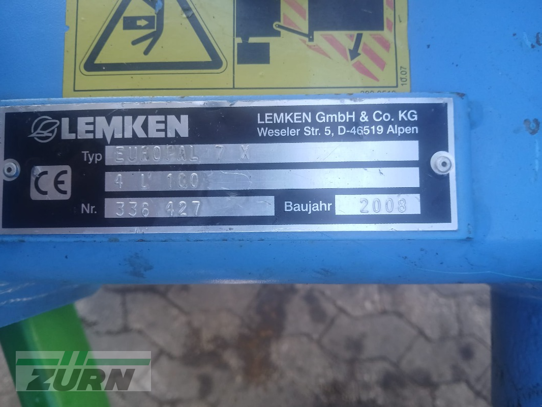 Pflug typu Lemken Europal 7X, Gebrauchtmaschine v Emskirchen (Obrázek 12)