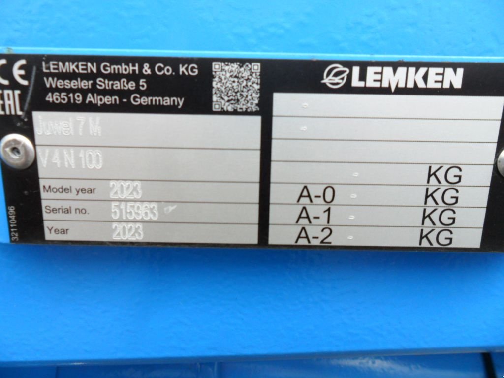 Pflug Türe ait Lemken Juwel 7 MV 4 N 100, Neumaschine içinde Harmannsdorf (resim 5)