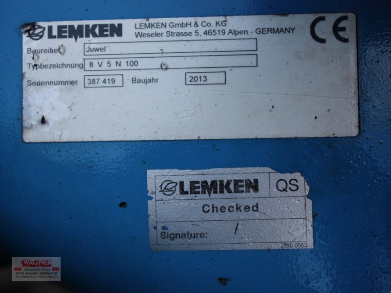 Pflug des Typs Lemken Juwel 8/5, Gebrauchtmaschine in Ansbach (Bild 5)