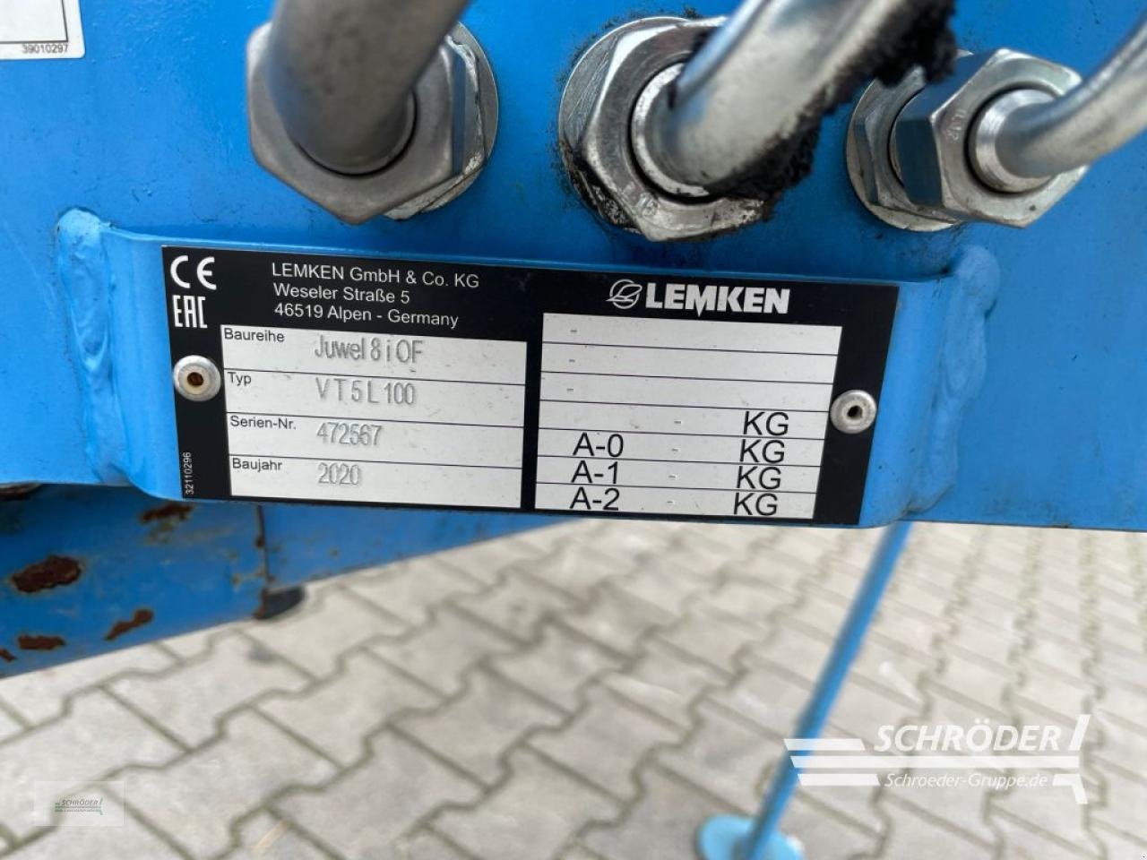 Pflug Türe ait Lemken JUWEL 8 I V T 5 L 100, Gebrauchtmaschine içinde Wildeshausen (resim 9)