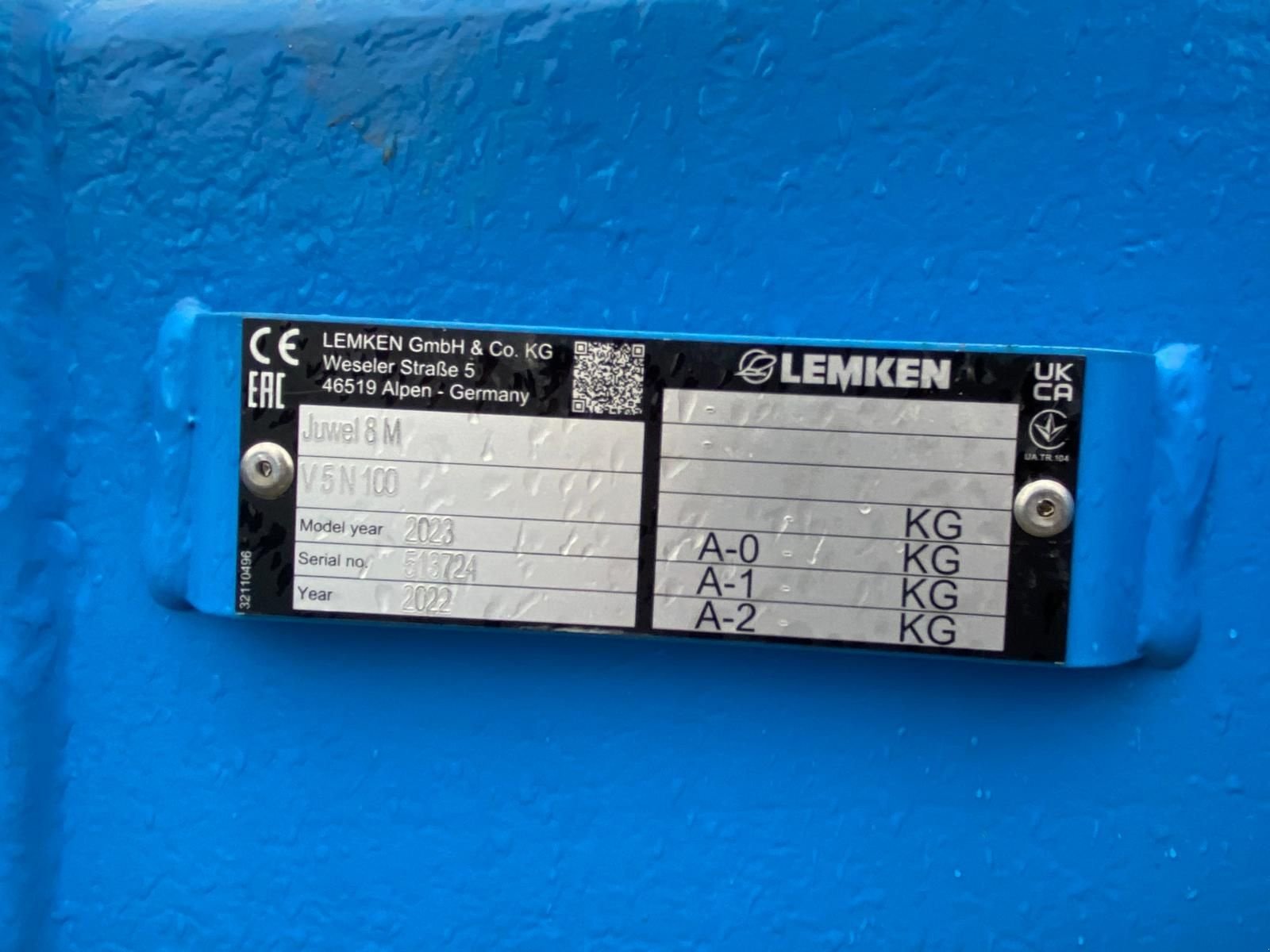 Pflug Türe ait Lemken Juwel 8 M V 5 N 100, Neumaschine içinde Harmannsdorf (resim 12)