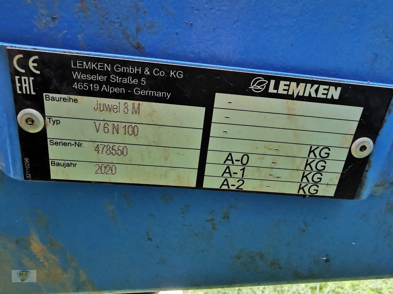 Pflug typu Lemken Juwel 8 MV 6N100, Gebrauchtmaschine v Willanzheim (Obrázek 12)