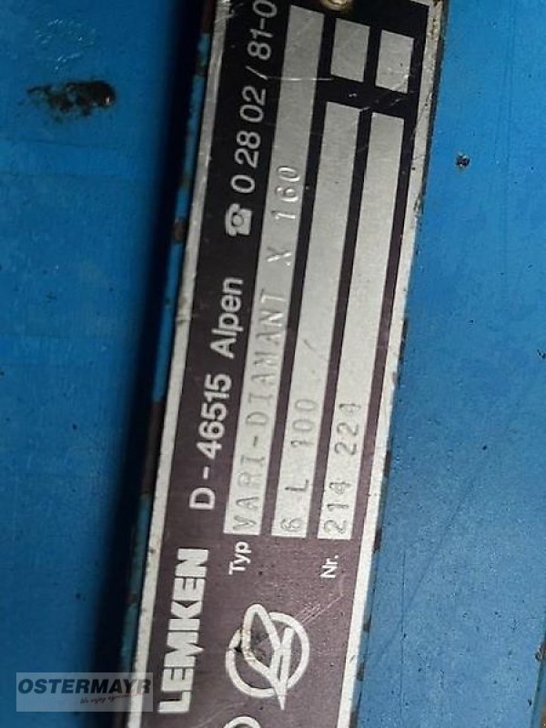 Pflug a típus Lemken Vari-Diamant X 160, Gebrauchtmaschine ekkor: Rohr i .NB (Kép 2)