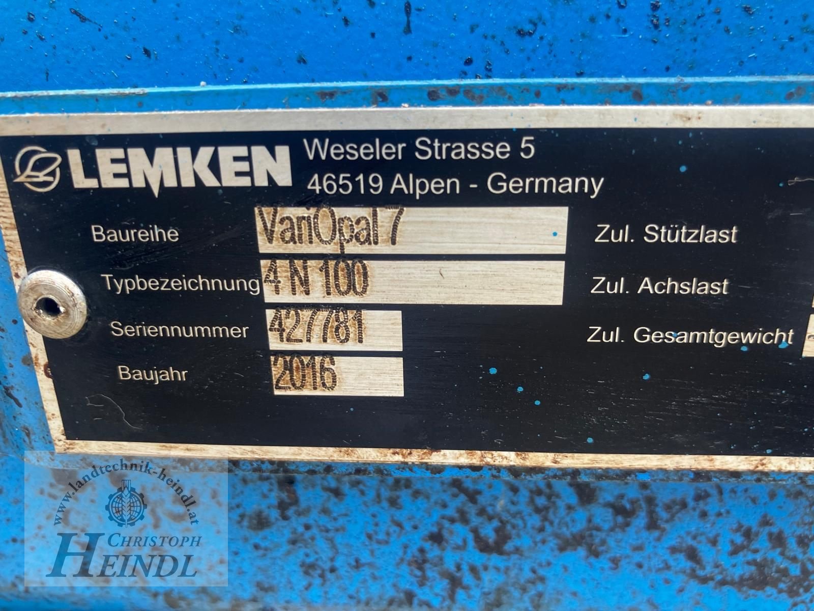 Pflug du type Lemken Vari Opal 7 4 N 100, Gebrauchtmaschine en Stephanshart (Photo 5)