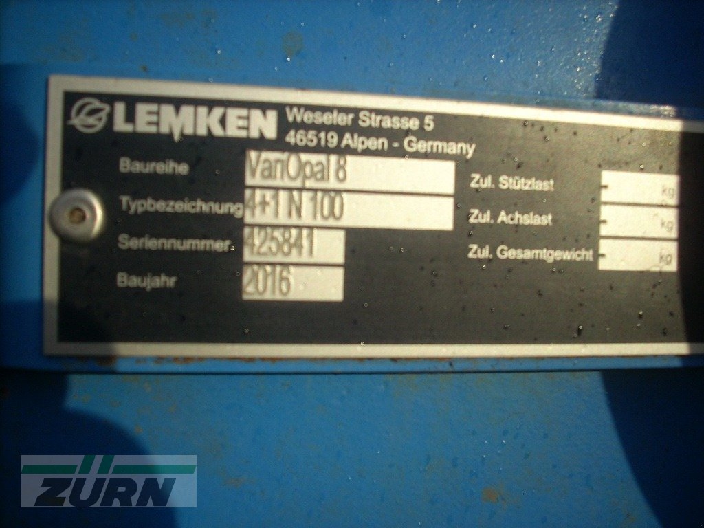 Pflug a típus Lemken VariOpal 8 4+1N100, Gebrauchtmaschine ekkor: Giebelstadt-Euerhausen (Kép 16)