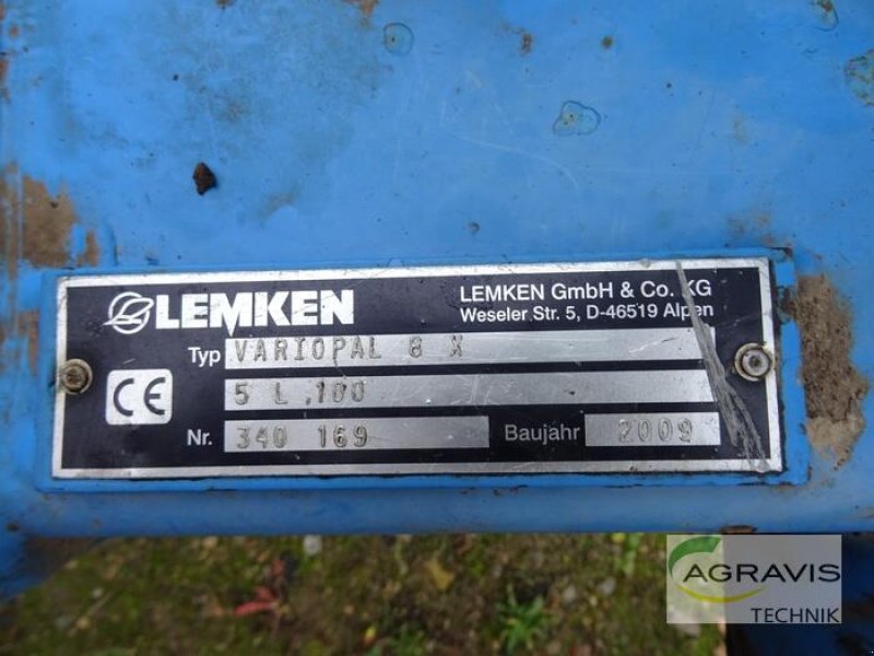 Pflug van het type Lemken VARIOPAL 8X 5 L 100, Gebrauchtmaschine in Uelzen (Foto 8)