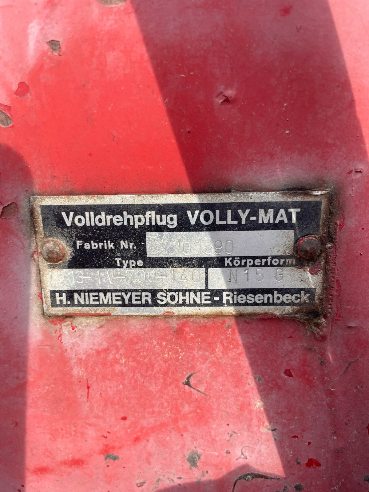 Pflug типа Niemeyer Volly-Mat 1000, Gebrauchtmaschine в Thanstein (Фотография 3)