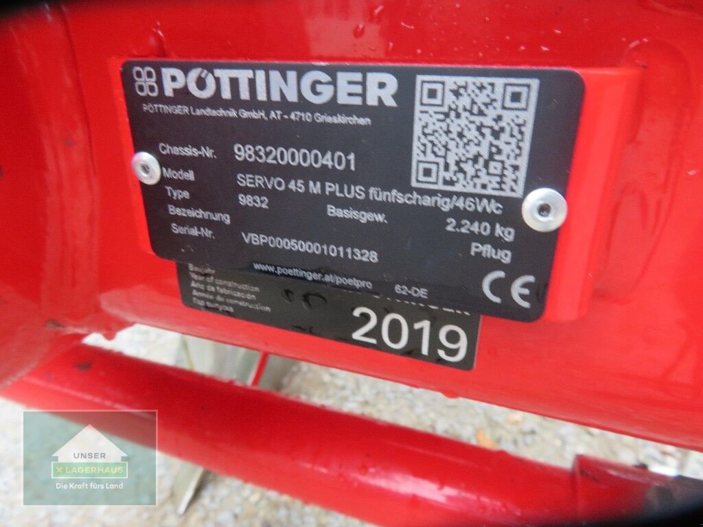 Pflug typu Pöttinger Servo 45M - 5 Schar, Gebrauchtmaschine v Hofkirchen (Obrázek 14)