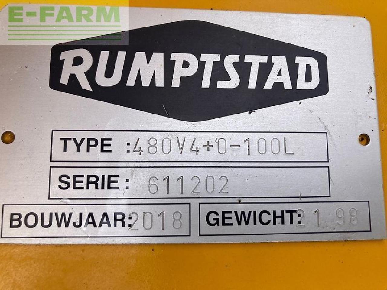 Pflug tipa Rumptstad 480v4+0-100l, Gebrauchtmaschine u gg VEGHEL (Slika 5)