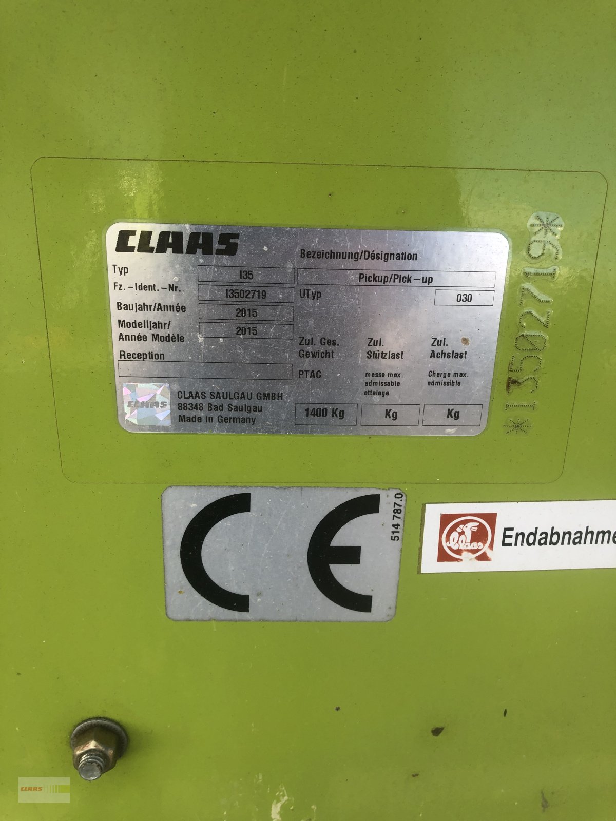 Pick-up des Typs CLAAS PU 300 HD Pro PREIS REDUZIERT !!!, Gebrauchtmaschine in Langenau (Bild 7)