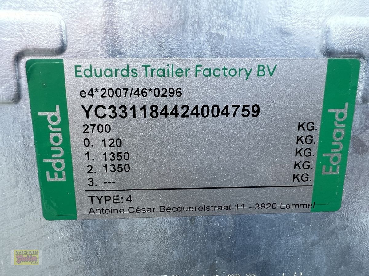 PKW-Anhänger des Typs Eduard EDUARD 3118-GDR,  2700 kg GG, Neumaschine in Kötschach (Bild 13)