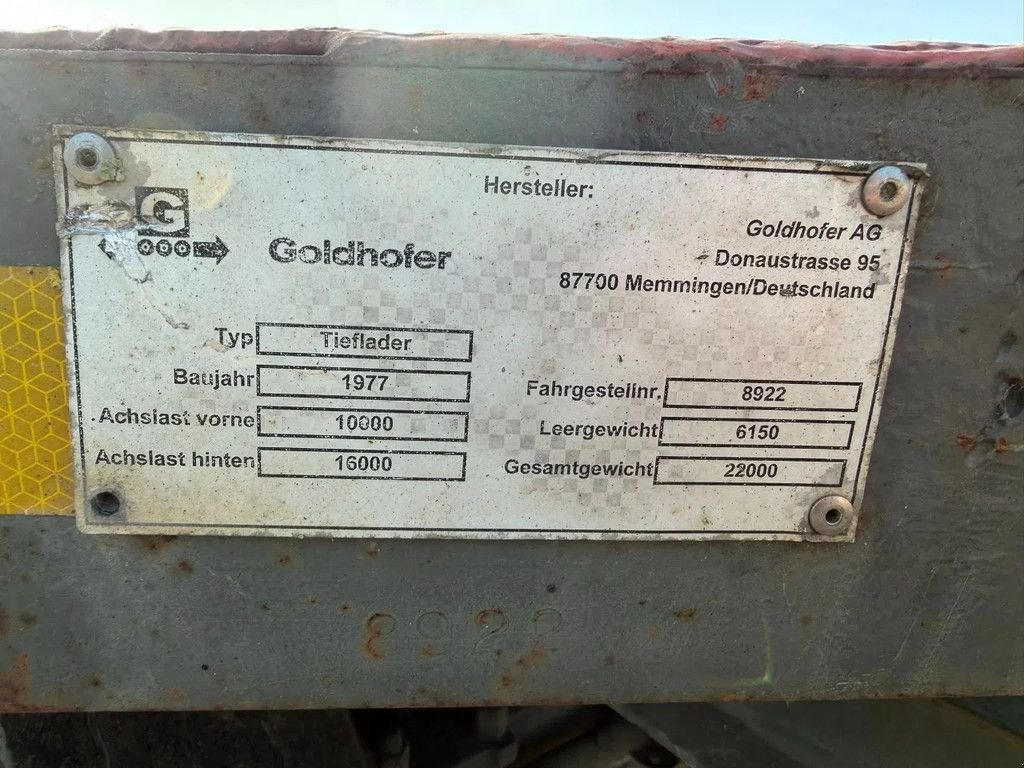 PKW-Anhänger типа Goldhofer 22 tons dieplader, Gebrauchtmaschine в Lunteren (Фотография 7)