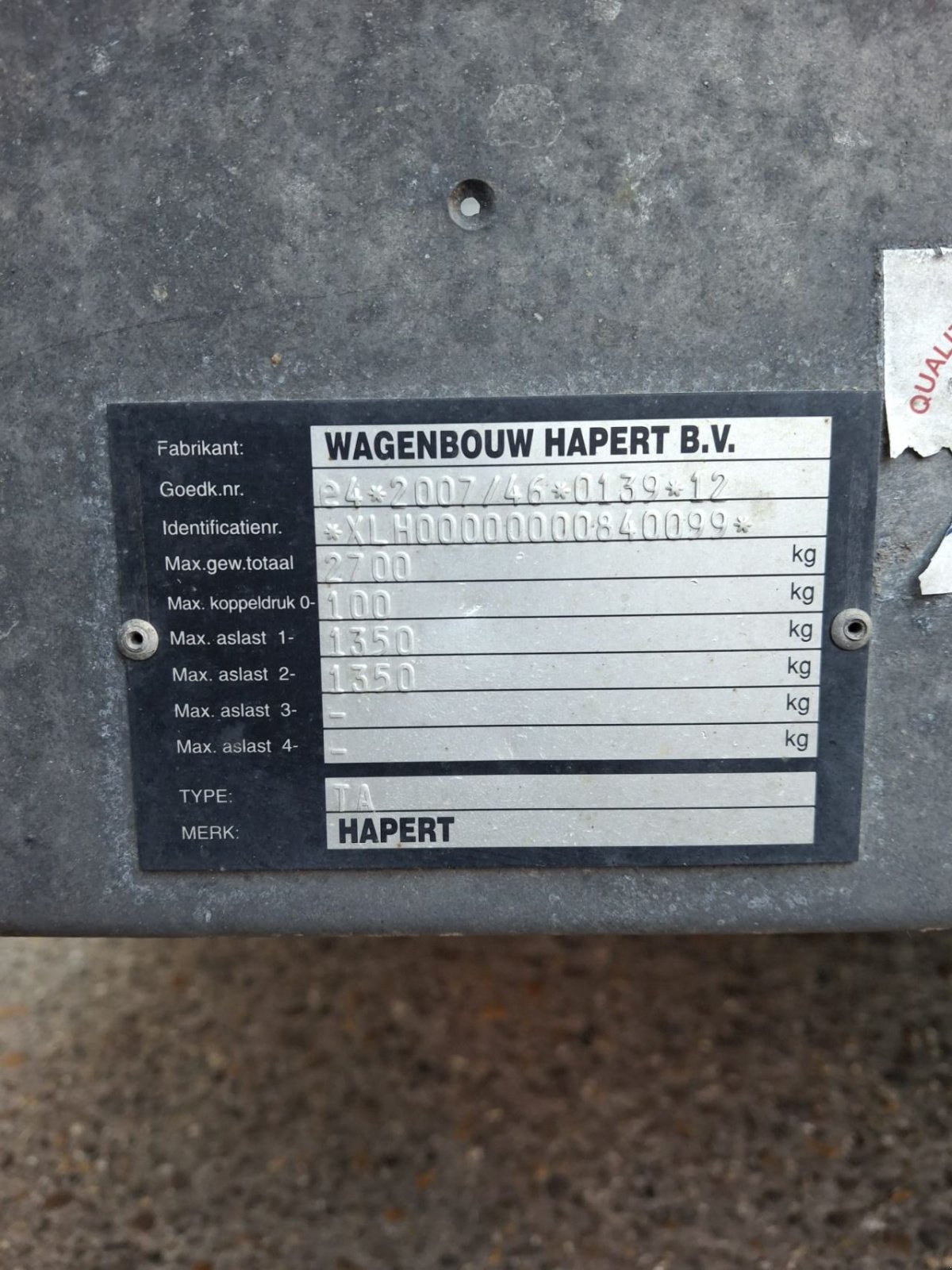 PKW-Anhänger des Typs Hapert TA, Gebrauchtmaschine in Maartensdijk (Bild 8)