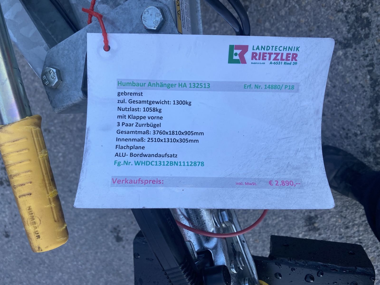 PKW-Anhänger typu Humbaur HA 132513, Neumaschine w Ried im Oberinntal (Zdjęcie 7)