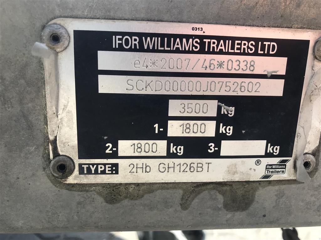 PKW-Anhänger des Typs Ifor Williams GH 126, Gebrauchtmaschine in Rønnede (Bild 10)