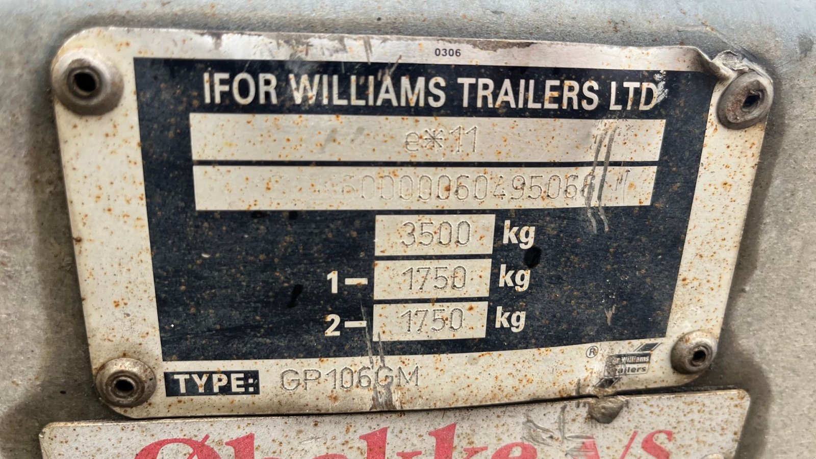 PKW-Anhänger des Typs Ifor Williams gp 106 3500kg maskintrailer, Gebrauchtmaschine in Rønnede (Bild 11)