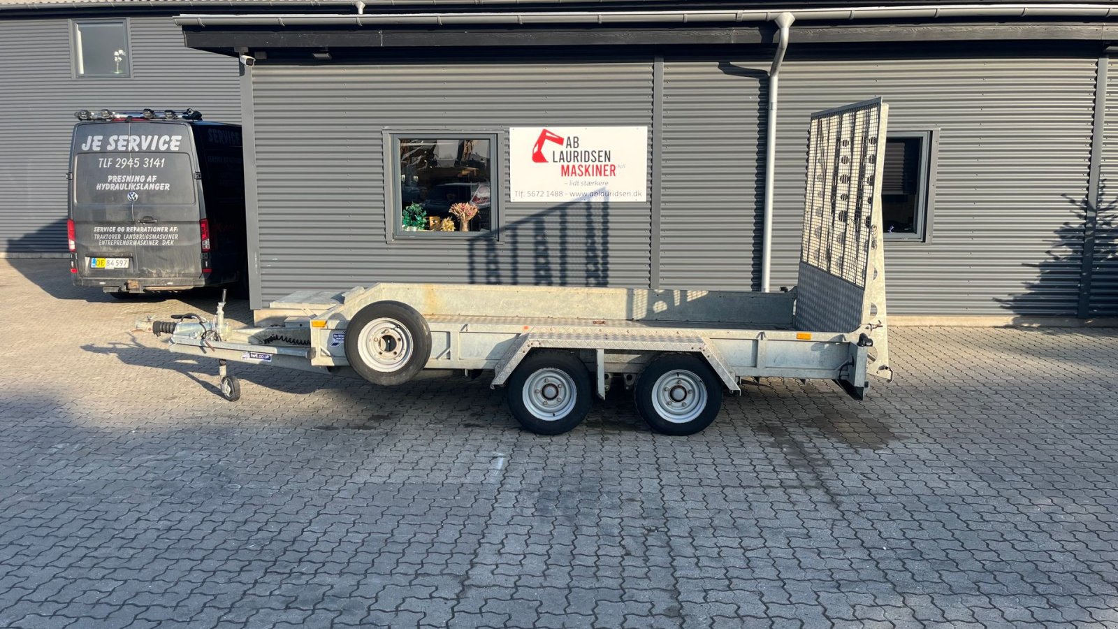 PKW-Anhänger tip Ifor Williams gp126 3500kg maskintrailer med lang/høj læsserampe, Gebrauchtmaschine in Rønnede (Poză 1)