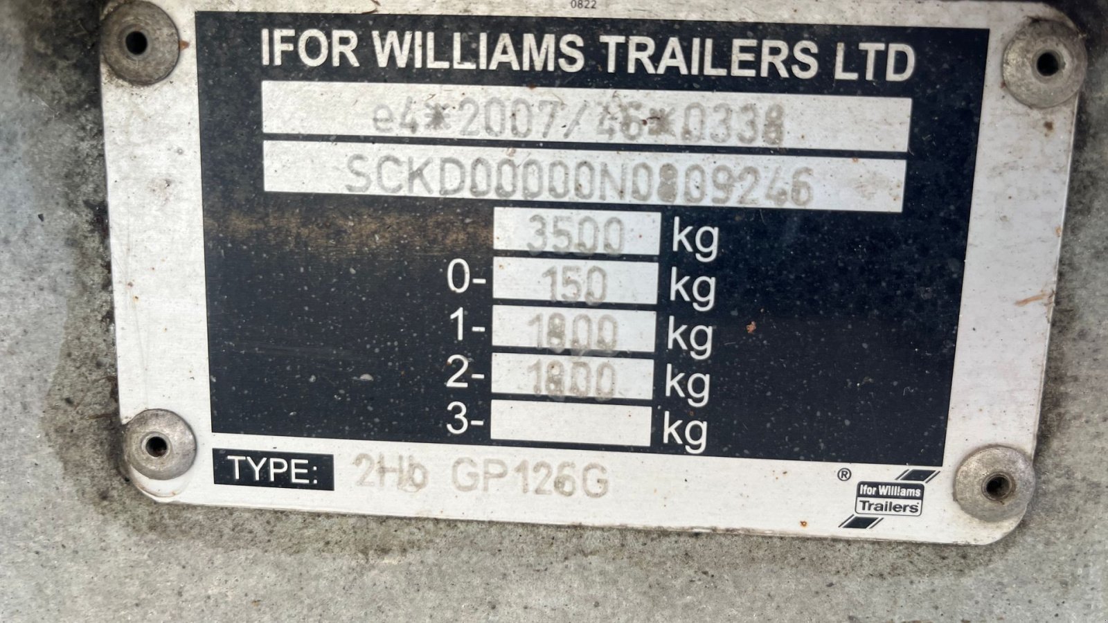 PKW-Anhänger tip Ifor Williams gp126 3500kg maskintrailer med lang/høj læsserampe, Gebrauchtmaschine in Rønnede (Poză 9)
