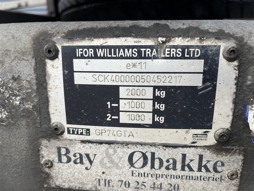 PKW-Anhänger Türe ait Ifor Williams Model 4 lille maskintrailer med ramper., Gebrauchtmaschine içinde Rønnede (resim 3)