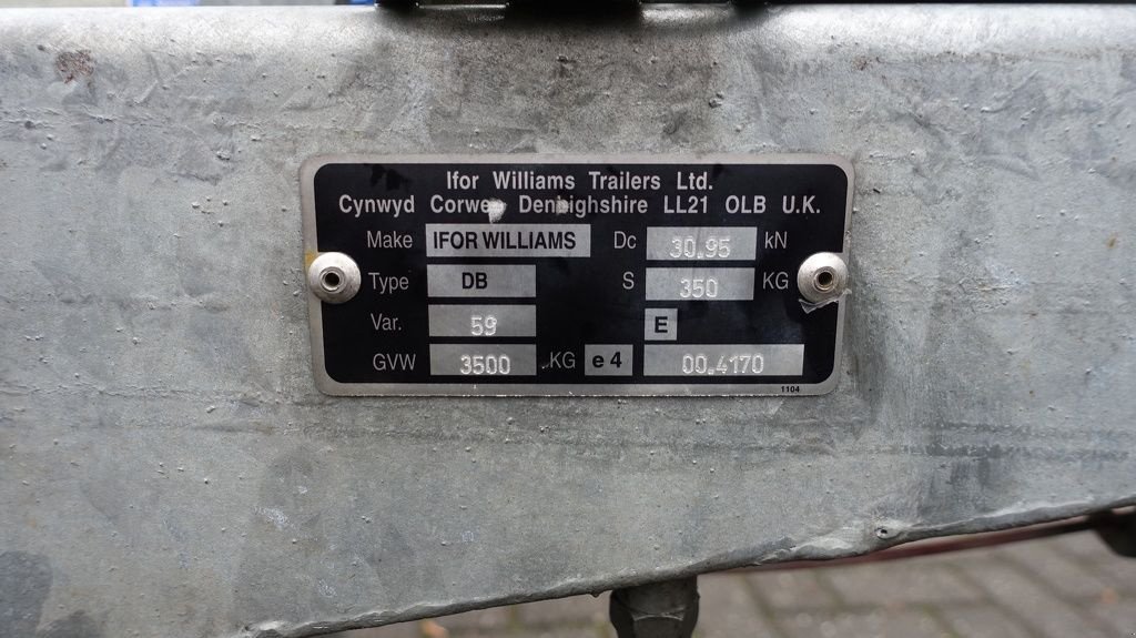PKW-Anhänger des Typs Ifor Williams Tildbed TB5521-353 550x204 Cm 3500Kg, Gebrauchtmaschine in IJsselmuiden (Bild 10)