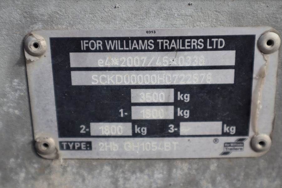 PKW-Anhänger typu Ifor Williams WILLIAM 2HB 2 Axel Trailer, 2.856 kg Capacity, Inc, Gebrauchtmaschine v Groenlo (Obrázek 5)
