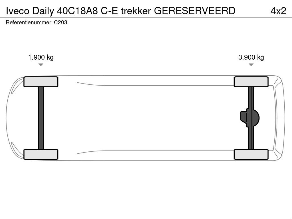 PKW-Anhänger Türe ait Iveco Daily 40C18A8 C-E trekker GERESERVEERD, Gebrauchtmaschine içinde Groenekan (resim 8)