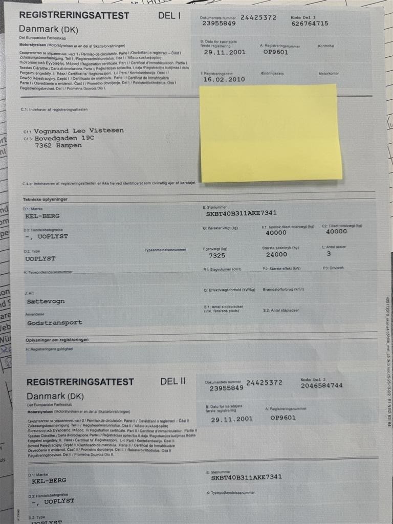 PKW-Anhänger Türe ait Kel-Berg Bagtip, sidetip, Gebrauchtmaschine içinde Haderup (resim 21)