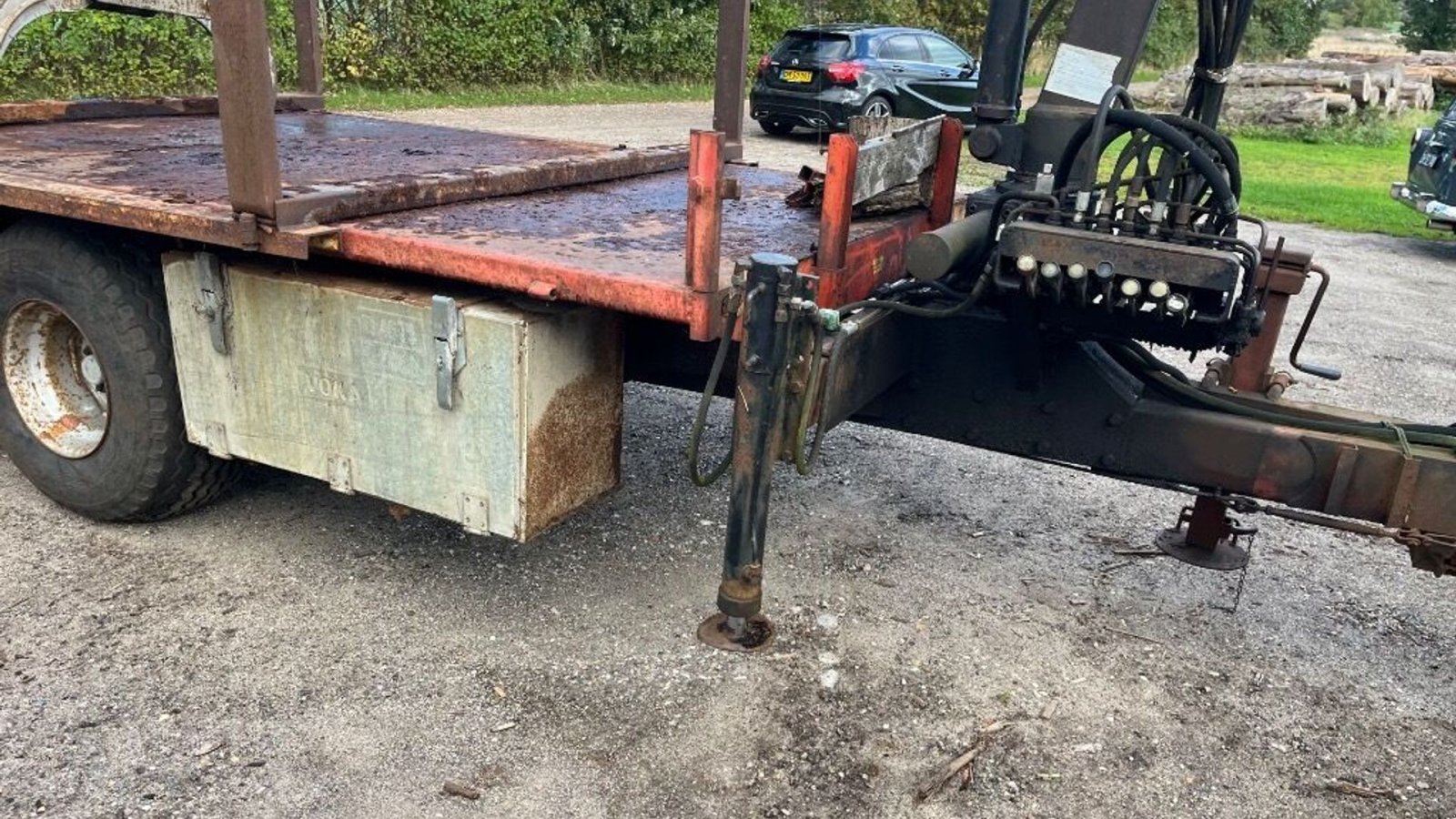 PKW-Anhänger des Typs Peitz AVE 57 Tømmertrailer med HIAB kran, Gebrauchtmaschine in Rødovre (Bild 3)