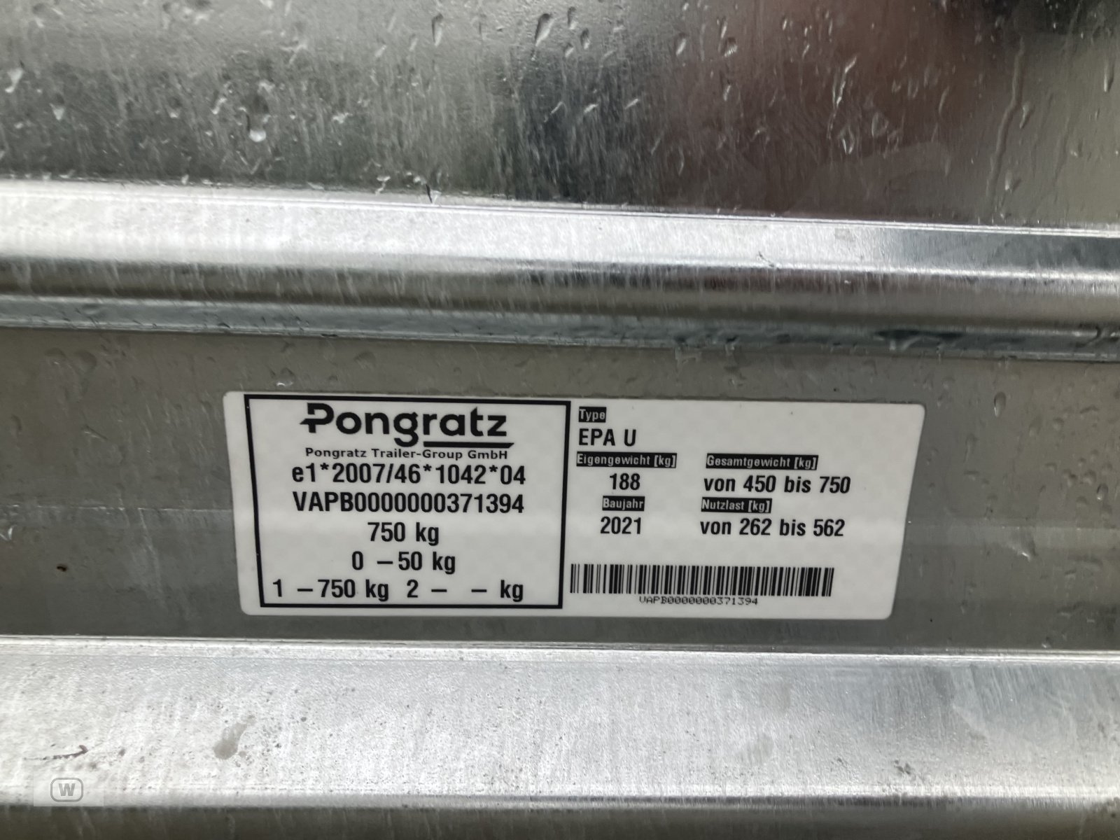 PKW-Anhänger des Typs Pongratz EPA 206/12 U-STK, Neumaschine in Zell an der Pram (Bild 11)