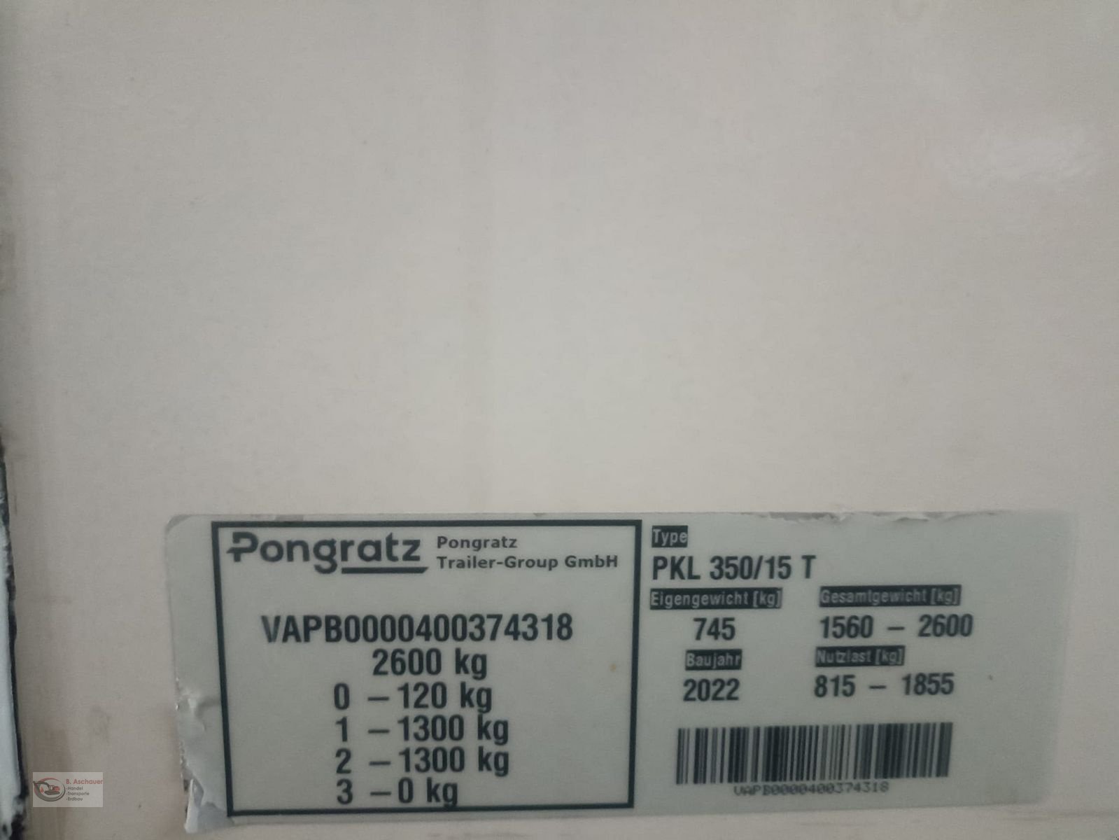 PKW-Anhänger del tipo Pongratz Kofferanhänger PKL350-15 T, Gebrauchtmaschine In Dimbach (Immagine 8)