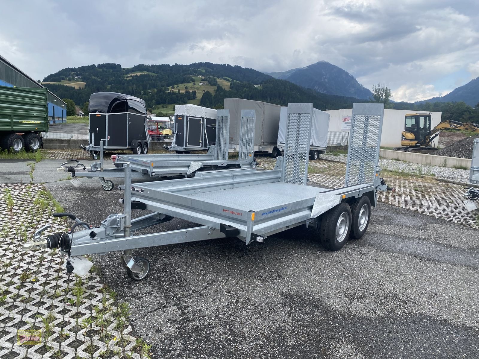 PKW-Anhänger Türe ait Pongratz PMT 360/18T Baumaschinentransporter, Neumaschine içinde Kötschach (resim 11)